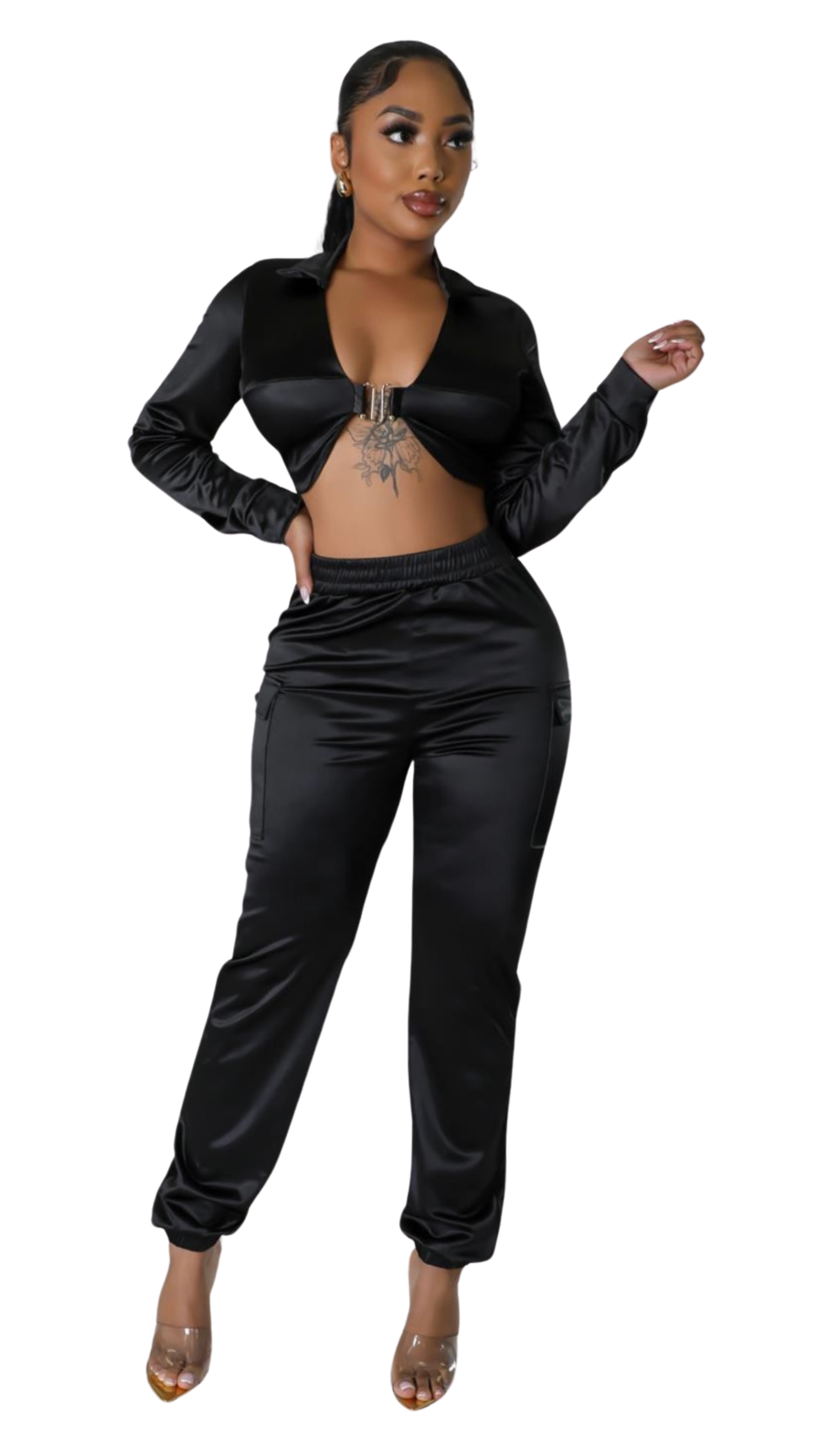 PoundCake Sultry Satin Cargo Set