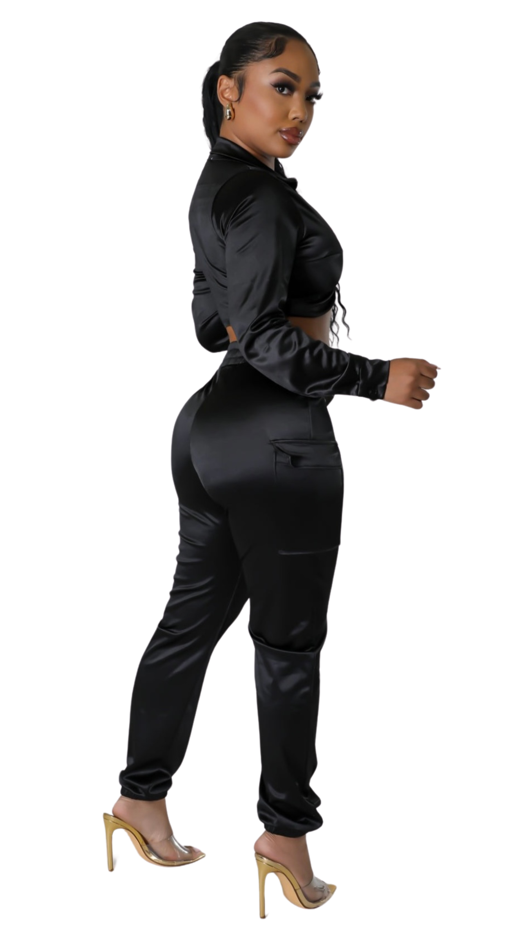 PoundCake Sultry Satin Cargo Set