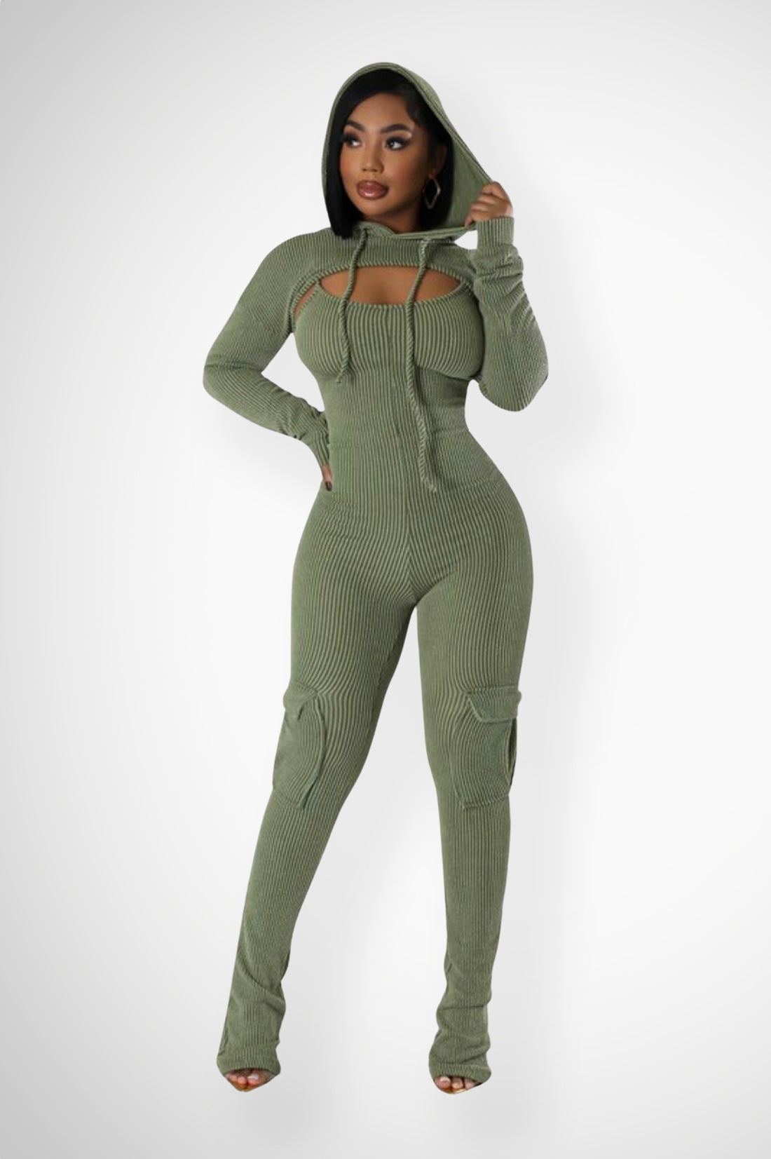 PoundCake Hooded Top Jumpsuit Set