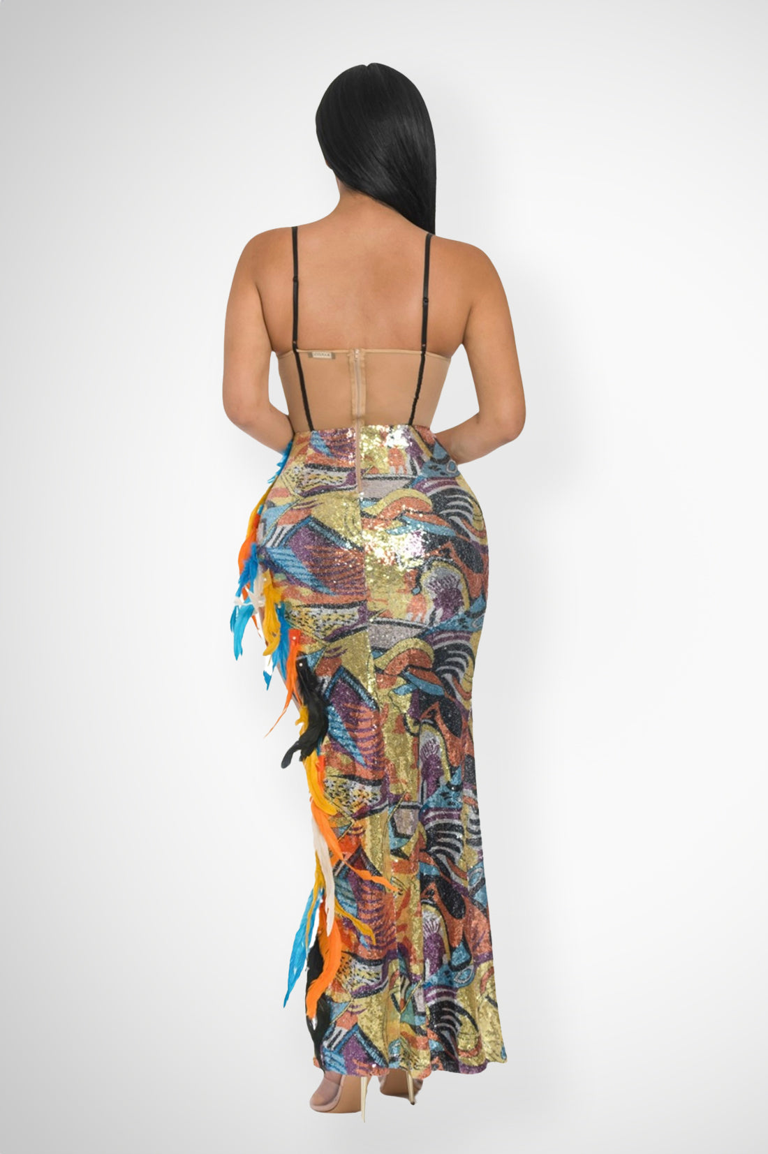 PoundCake Opulent Feather Dress