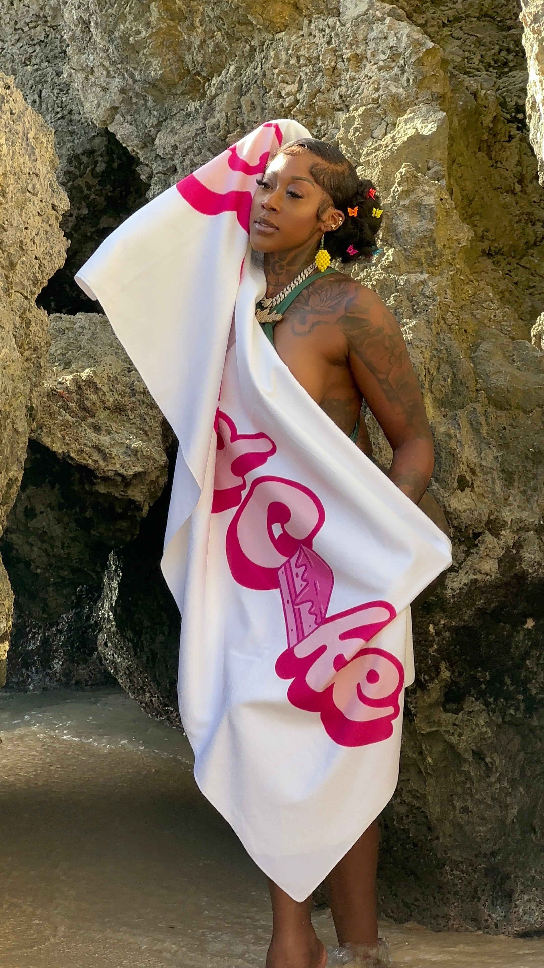 PoundCake Plush Beach Towel