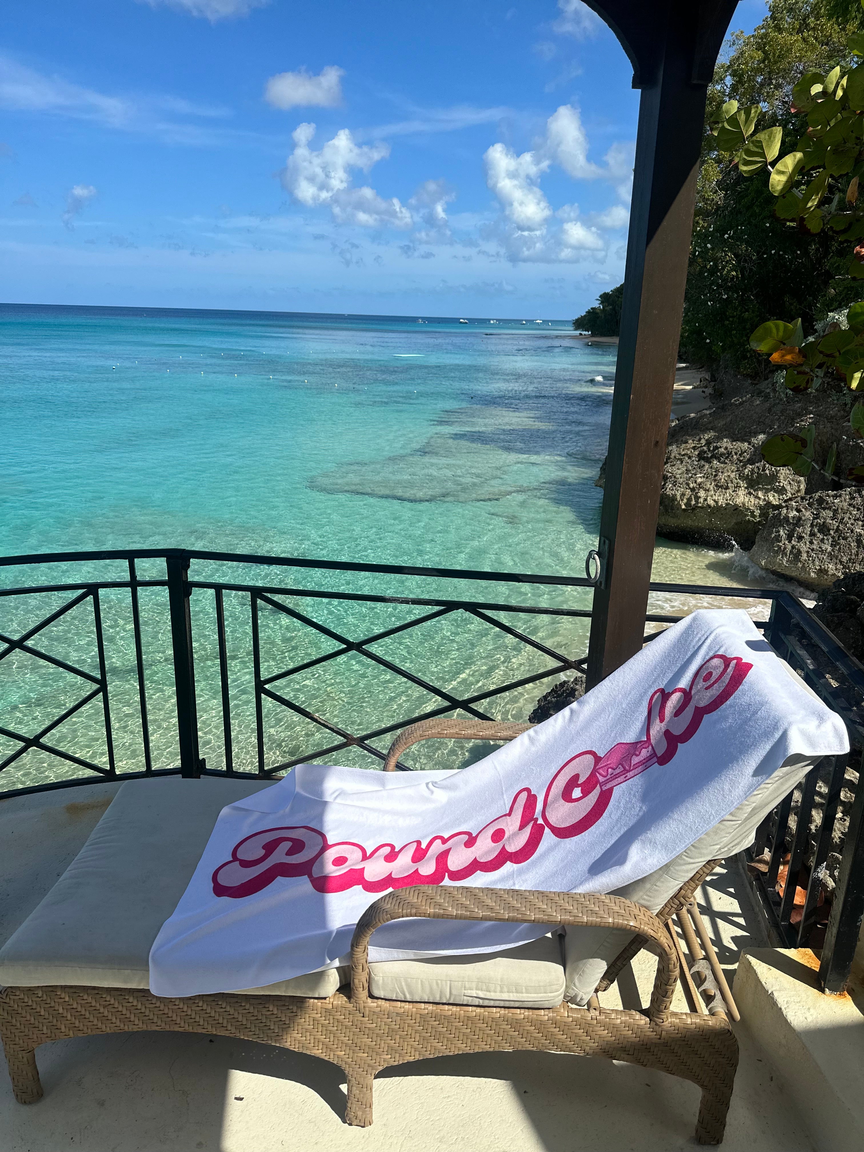 PoundCake Plush Beach Towel