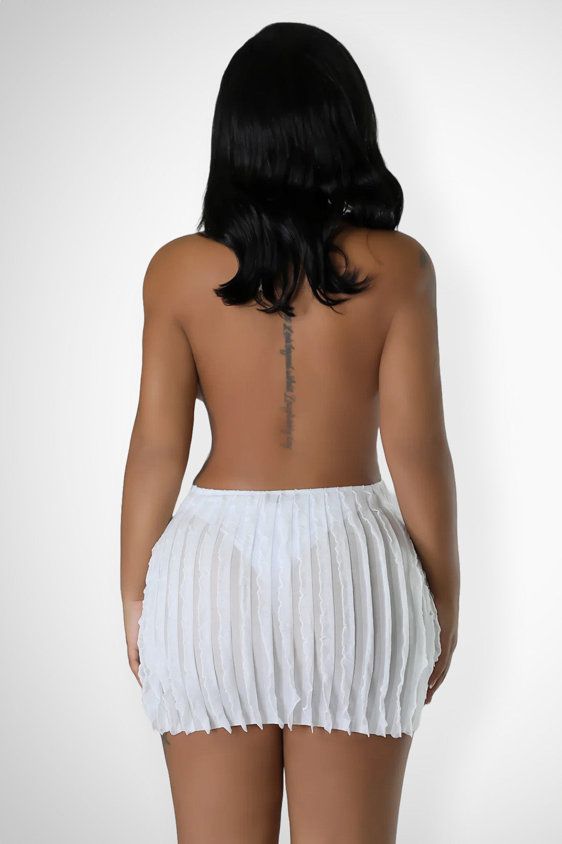 PoundCake Sheer Elegance Mini Dress